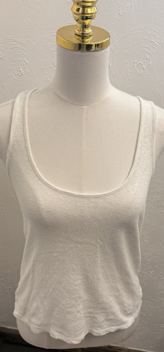 Sezane Ivory Tank Top Women’s Size XS Cotton/Linen Blend